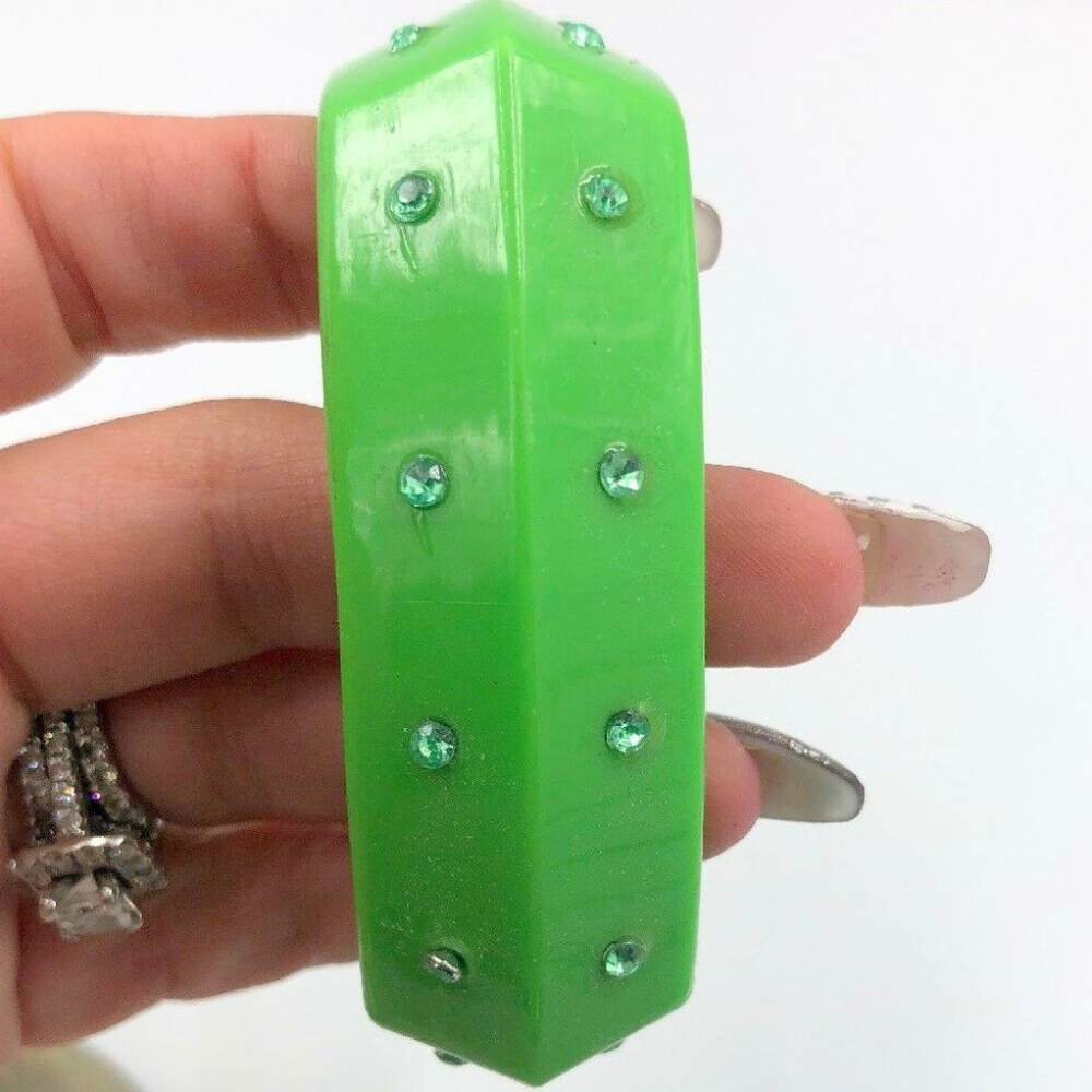 bright green plastic bangle bracelet